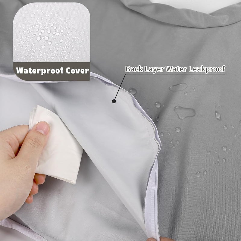 Hooyax Baby Waterproof Nursing Pillow Cover - Grey - Image 3